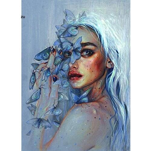 Embroidery Diamond Accessories Painting Diy Full Drills Woman Figure Art Crafts Kit for Adult Jewel Cross Stitch Paint