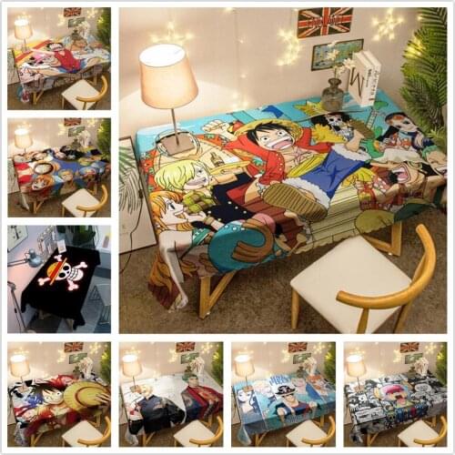 Anime Manga One Piece Luffy Custom Print Table Cloth Cover Waterproof