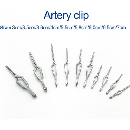 Stainless steel Arterial venous clamping micro-device clip-down device temporary blocking clip hemostasis artery hemostat