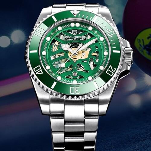 PAGANI DESIGN Simple Mens Watch Luxury Sapphire Glass Stainless Steel Man Wristwatch 100M Waterproof Mechanical Men For Watches