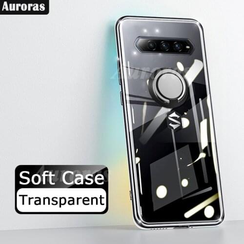 Auroras For Xiaomi Black Shark 4 Case Anti-fall Clear Case Shockproof With Ring Soft Cover For BlackShark 4 Pro Clear Case