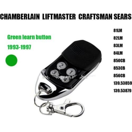 For Chamberlain LiftMaster Craftsman 81LM, 82LM, 83LM and 84LM Comp Mini Garage Door transmitter Green smart learn button beaut