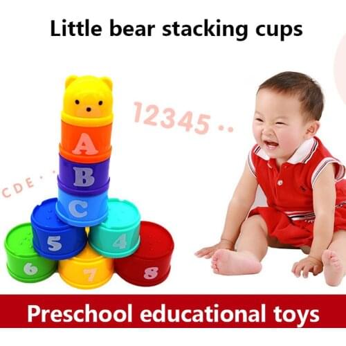 Stacking Rings Toy with Lights and Sounds for Toddlers Sensory and Educational Toy for Girls and Boys