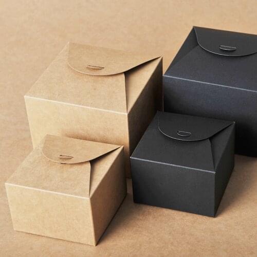 Kraft Paper Cardboard Box Large Wedding Favor Gift Packing Box Party Cookies Package Candy Box Chocolate Biscuits Box Party Deco