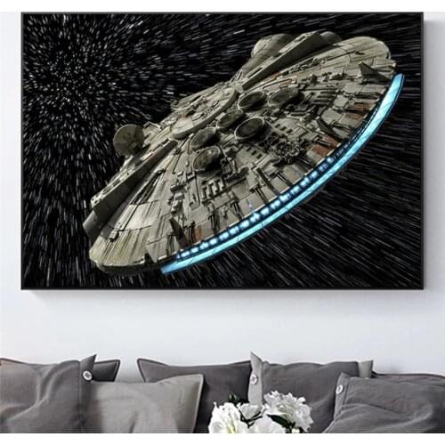 Classic Science Fiction Film Destroyer Falcon Spaceship Canvas Wall Art Movie Poster And Prints Painting Picture For Living Room