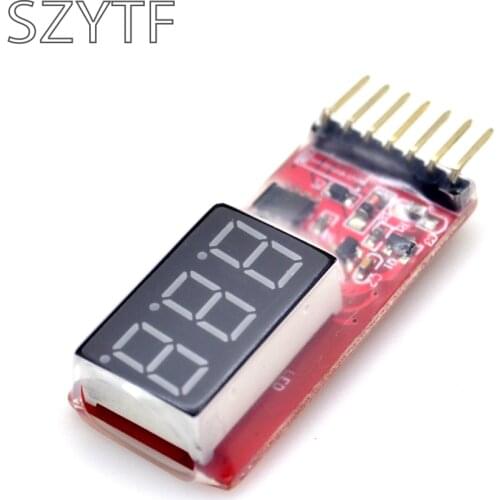 Red voltmeter monitor power display digital DC voltage monitor 2S-6S lithium batteries necessary