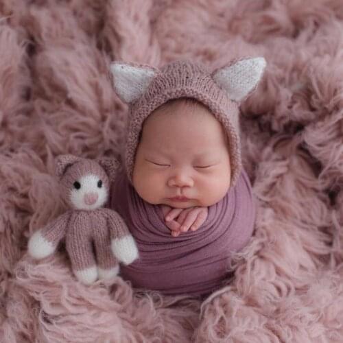 Crochet Stuffed Animal Bunny Handmade Crochet Mohair Bunny bonnet hat toy set Stuffed Rabbit Easter Gift