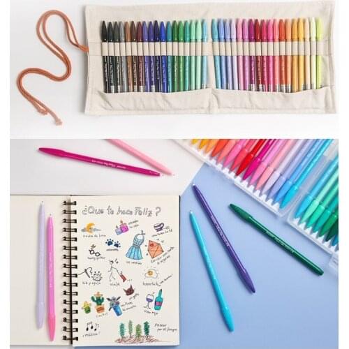 Monami 12/24/36 Water Color Drawing Pens Kit with Carrying Pen Bag Multi Fine Liner for Marker Writing School Art E6395