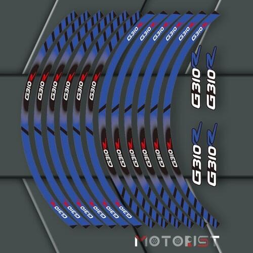 A set of 12pcs high quality motorcycle wheel decals waterproof Reflective stickers rim stripes For BMW G310R bmw g310r