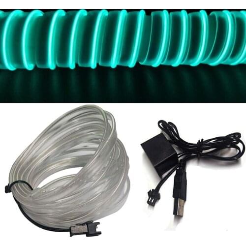 Neon Light El Wire for Automotive Car Interior Decoration with Sewing Edge Blue Pink Red Ice blue Yellow Green Purple White