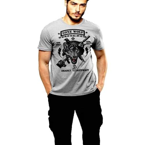 One Shot One Kill, Deadly Accuracy. Army Lone Wolf Sniper T-Shirt. Summer Cotton Short Sleeve O-Neck Mens T Shirt New S-3XL
