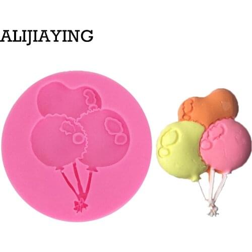 M0464 Three Balloons Silicone Cake Mold Baking Tools Fondant DIY Cake Decorating Chocolate Cookie Mold Cooking Tools