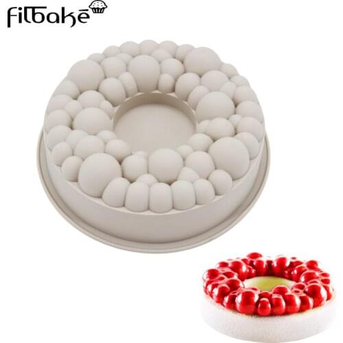 FIBAKE Baking Silicone 3D Mousse Mold Kitchen DIY Desserts Molds For Cakes Cheery Shape Cake Decorating Tools Birthday Cake