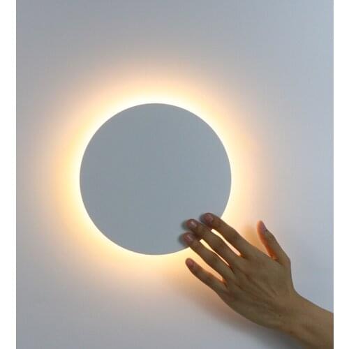 LED wall lamp with touch switch for living room bedroom bedside lamp staircase lighting decoration lamp iron and acrylic materia