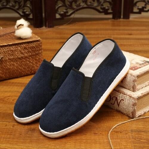 Corduroy Thousand-layer Non-Slip Shaolin Monk Kung Fu Tai Chi Shoes Drive/Work Sneakers High Quality