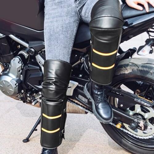 Windproof Motorcycle Kneepads Warmer Thickened Knee Pad Guards Pads Long Compression Leg Sleeves Braces Protector For Scooter Ne