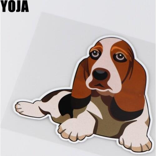 YOJA 15.7X14.8CM Lovely Dog Fashion Car Sticker Vinyl Decal Decorate ZT1-0033