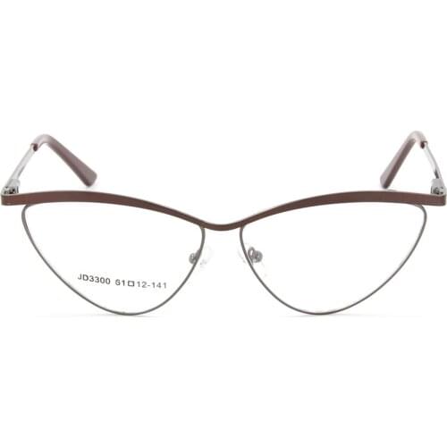 Women Cat Eye Metal Glasses Frame Luxury Personality Optical Eyeglasses 2020 Lady Stylish Eyewear High Quality JD3300