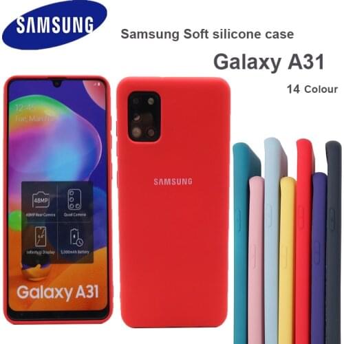 For Samsung Galaxy A31 Liquid Silicone Cover Protective Silky Soft-Touch Shell For samsung A31 samsung silicone case 14 Colour