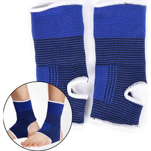 1 Pair of Elastic Ankle Support Brace Compression Wrap Sleeve Bandage Foot Protection Sports Relief Pain
