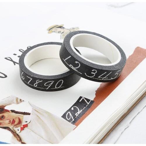 1PC Vintage Black Figure Washi Tape Scrapbooking DIY Decorative Scotch Tape Material Stationery Supplies Journal Stickers