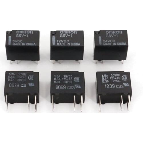 10PCS Omron G5V-1 DC5V/12V/24V 6Pin SPDT PCB Mount Mini Signal Relay
