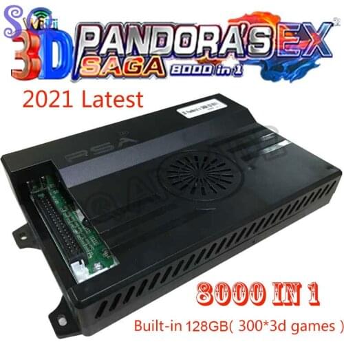 2021 New Pandora Box 3d Saga EX 8000 in 1 Game Board Wifi Download More Arcade Games support Save high score record