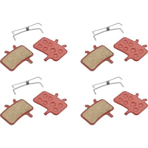 4 Pair P1 Red Rectangular Semi-metallic Brake Pads Disc Hydraulic Brake Pads Brake Lining Shoe Lining Sheet Bicycle Brake Pads