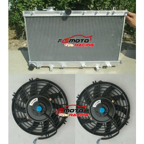 52mm Aluminum Radiator + Fans for 2002-2007 Subaru Impreza Wrx STI GDB GDA GD GG