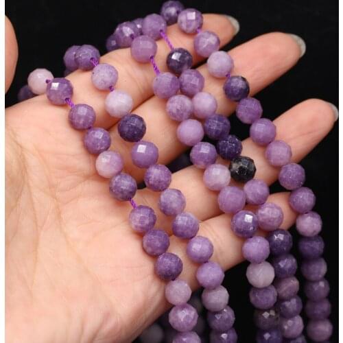 Trendy Rondelle Austria Crystal Beads Purple Fluorite Faceted Bead for Jewelry Making Diy Women Bracelet Necklace Gifts 8mm