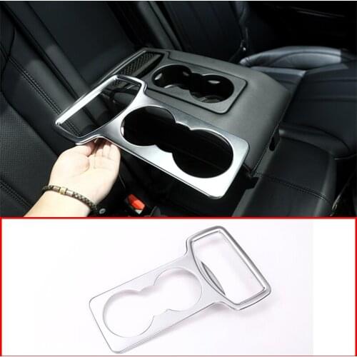 For Range Rover Sport 2014-2017 ABS Chrome Silver Car Rear Row Seat Water Cup Holder Frame Cover Trim Car Accessories