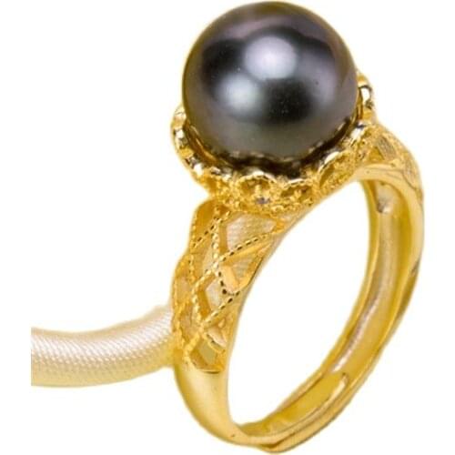 Classic Rings Resizable Design Rings Base 925 Silver Pearl Rings Settings Women DIY Pearl Rings Accessory No Pearl