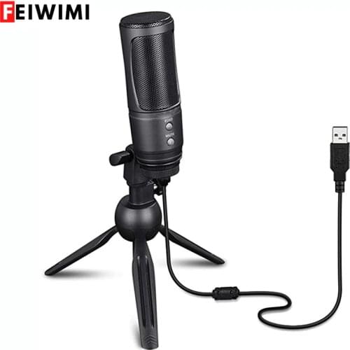 USB Condenser Microphone for PC Professional USB Microphone for Computer Laptop Gaming Streaming Recording Studio YouTube Video