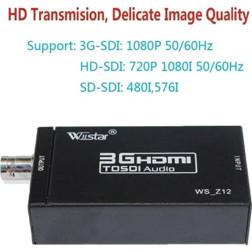 Wiistar Mini 3G HDMI To SDI Converter Full HD 1080P HDMI to BNC Adapter Video Converter Support SD HD 3G-SDI for Monitors