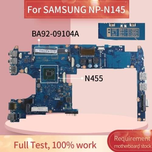 BA92-09104A Laptop motherboard For SAMSUNG NP-N145 CPU N455 Notebook Mainboard BA41-01400A