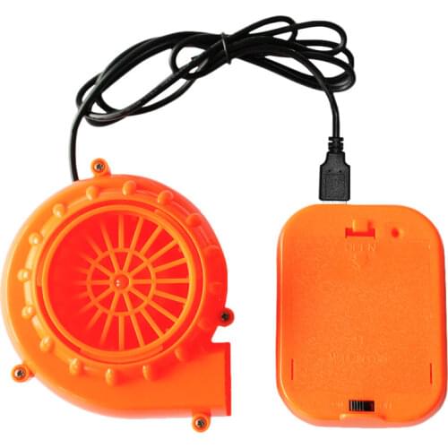 JYZCOS Mini Fan Blower for Inflatable Costumes Joys Portable Removable Fan Powered by AA Battery Small Blower with Battery Pack