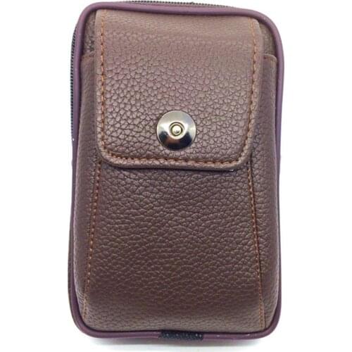 BISI GORO Multi-function outdoor fanny pack unisex belt bags waist pack Cow Genuine leather phone coin card waist bag