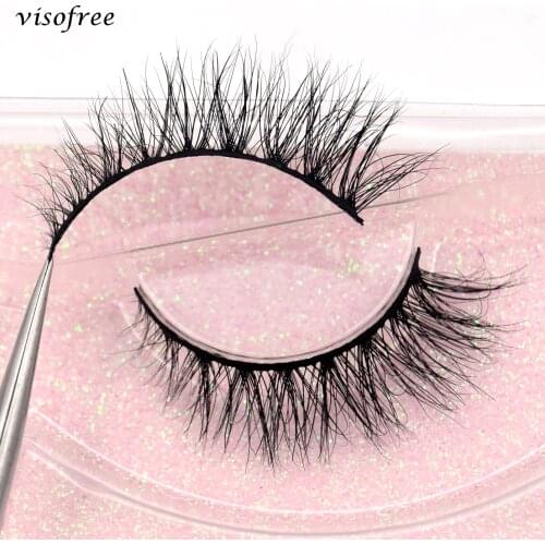Visofree Mink Lashes 3D Mink Eyelashes 100% Cruelty free Lashes Handmade Reusable Natural Eyelashes Popular False Lashes Makeup