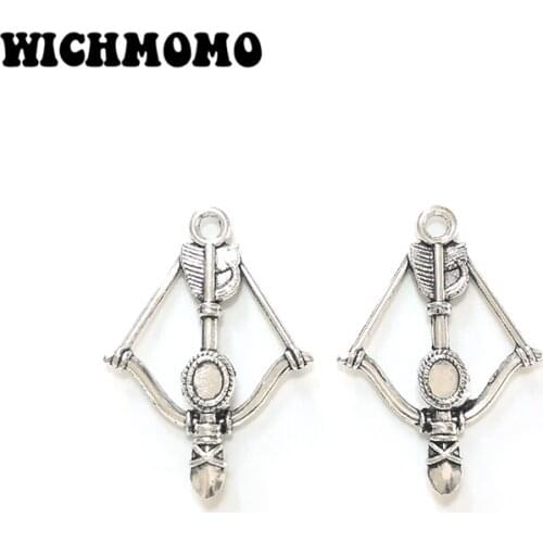 2019 New 35*25mm 10pieces/bag Zinc Alloy Crossbow Shape Charms Pendant for Earring Bracelet Jewelry Accessories
