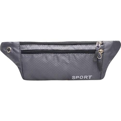 New pockets ladies blue green pockets unisex belt bag black waterproof pockets sports fashion mobile phone bag high quality