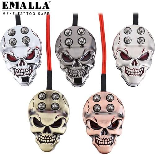 EMALLA 1PCS Tattoo Foot Pedal Switch Stainless Steel Tattoo Foot Switch Clip Cord Tattoo Machine Power Supply Tattoo Supplies
