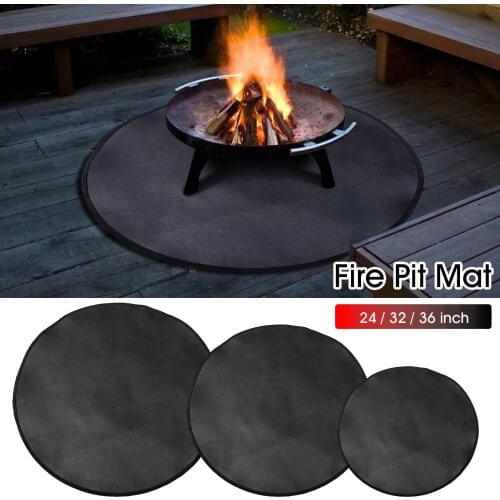 The Fire Pit Mat Fireproof Mat And Barbecue Deck Protection Mat Fire-resistant Round Lawn Protection Mat For Fireplace Stove