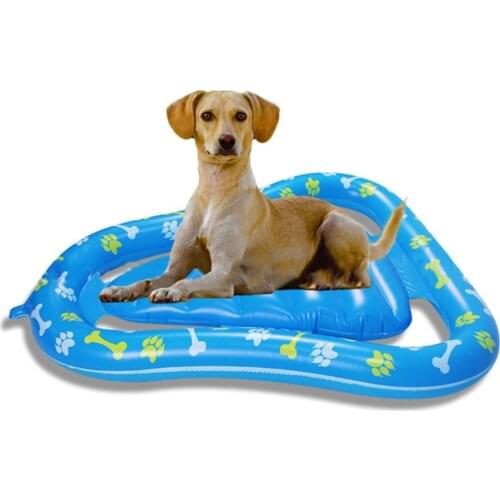 Dog Pool Float Summer Pet Dog Swimming Pool Float Dog Pool Floating Row Bed Raft Pet Water Toy Inflatable Beach Toy for Dog Cat