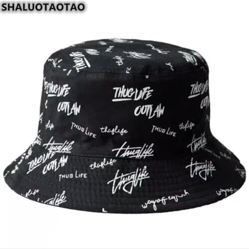 SHALUOTAOTAO New Mens Womens Trend Letter Embroidery Double-Sided Wear Shading Fishermans Hat Banama Spring Summer Sombrero