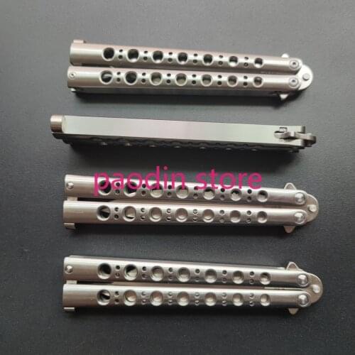BALIPLUS Butterfly Trainer Knife vg10 7 holes Titanium Handle Jilt Not Sharp Hunting Edc Folding Pocket Knife gift knives