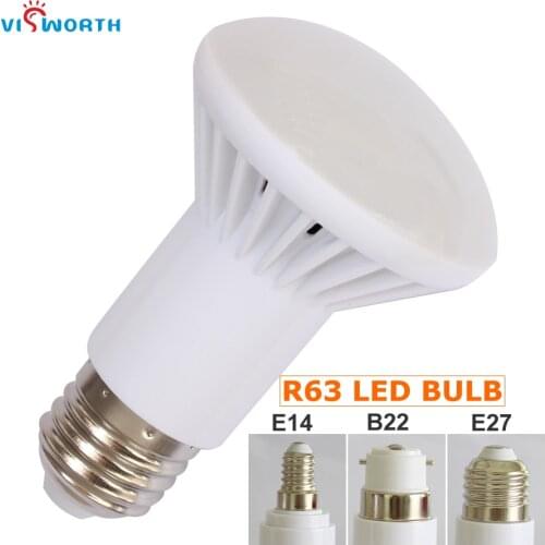 R63 Led Lamp 5W 7W 9W SMD2835 18PCS Leds Bulb E27 E14 B22 Base Ac 110V 220V 240V Led Light Warm Cold White Table Lamp