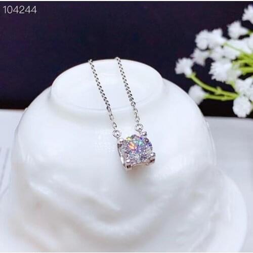 CoLife Jewelry D Color Moissanite Pendant for Daily Wear 0.5ct 1ct 2ct Moissanite Silver Pendant 925 Silver Moissanite Jewelry
