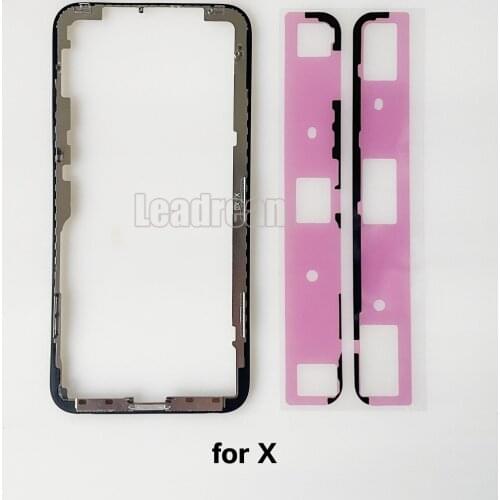 10pcs For iPhone X XS max 11 12 pro max Middle Frame Bezel With Glue Adhesive Sticker