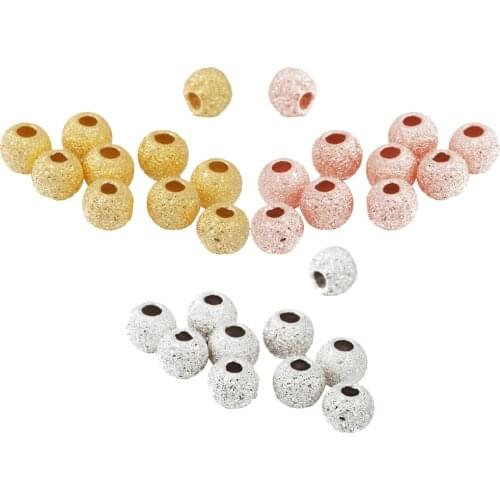 30 Pieces Beads Round Beads Made Of 925 Silver DIY DIY Jewelry