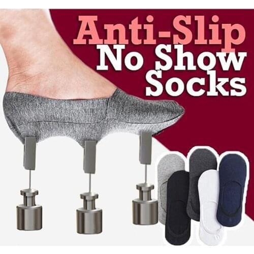 5 Pair/set Anti-slip Unisex Silicone No Show Socks Women Men Ultra-thin No Trace Socks Skidproof Slippers Summer Non-skid Socks